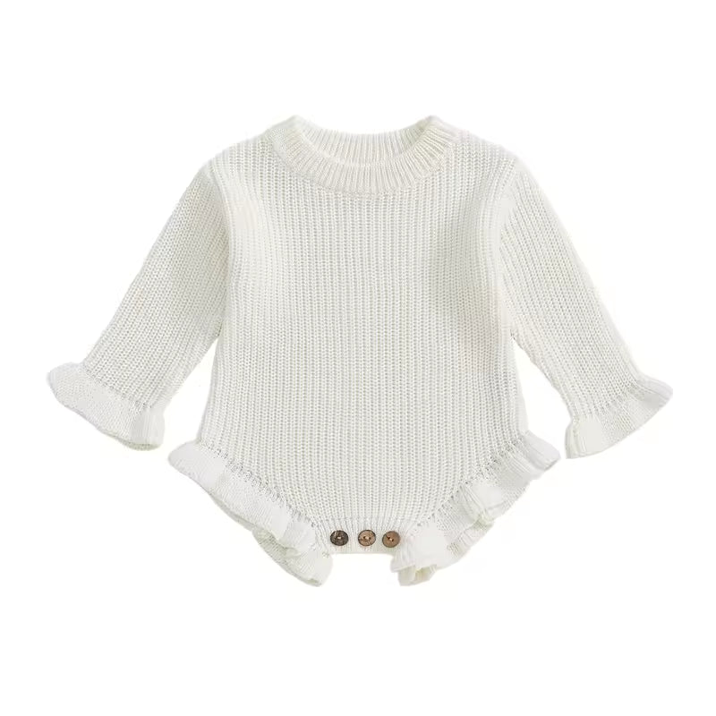 Stickad Romper - Vit