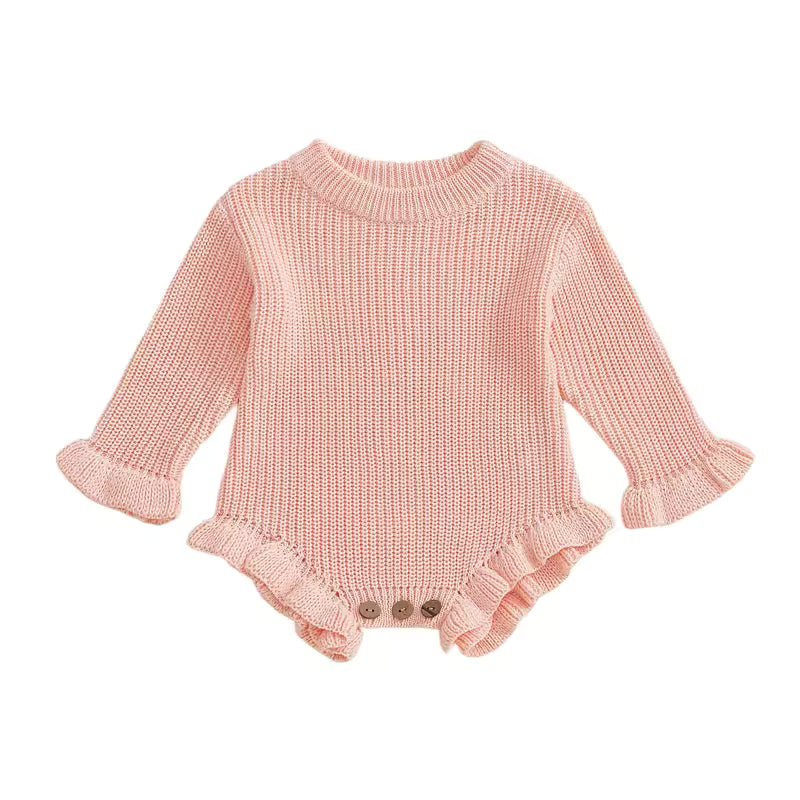 Stickad Romper - Rosa