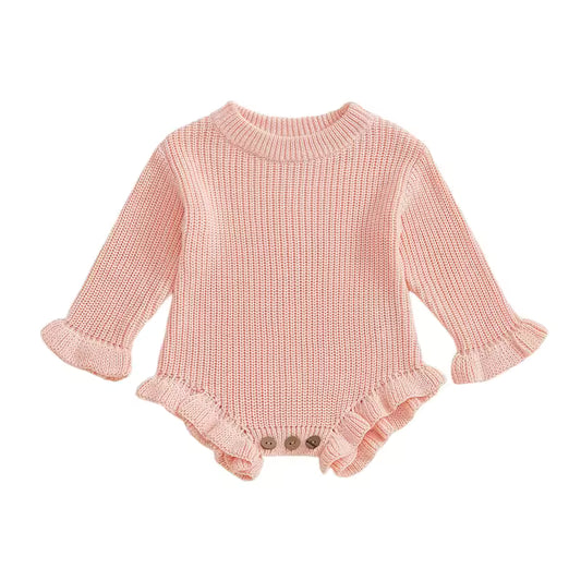 Stickad Romper - Rosa